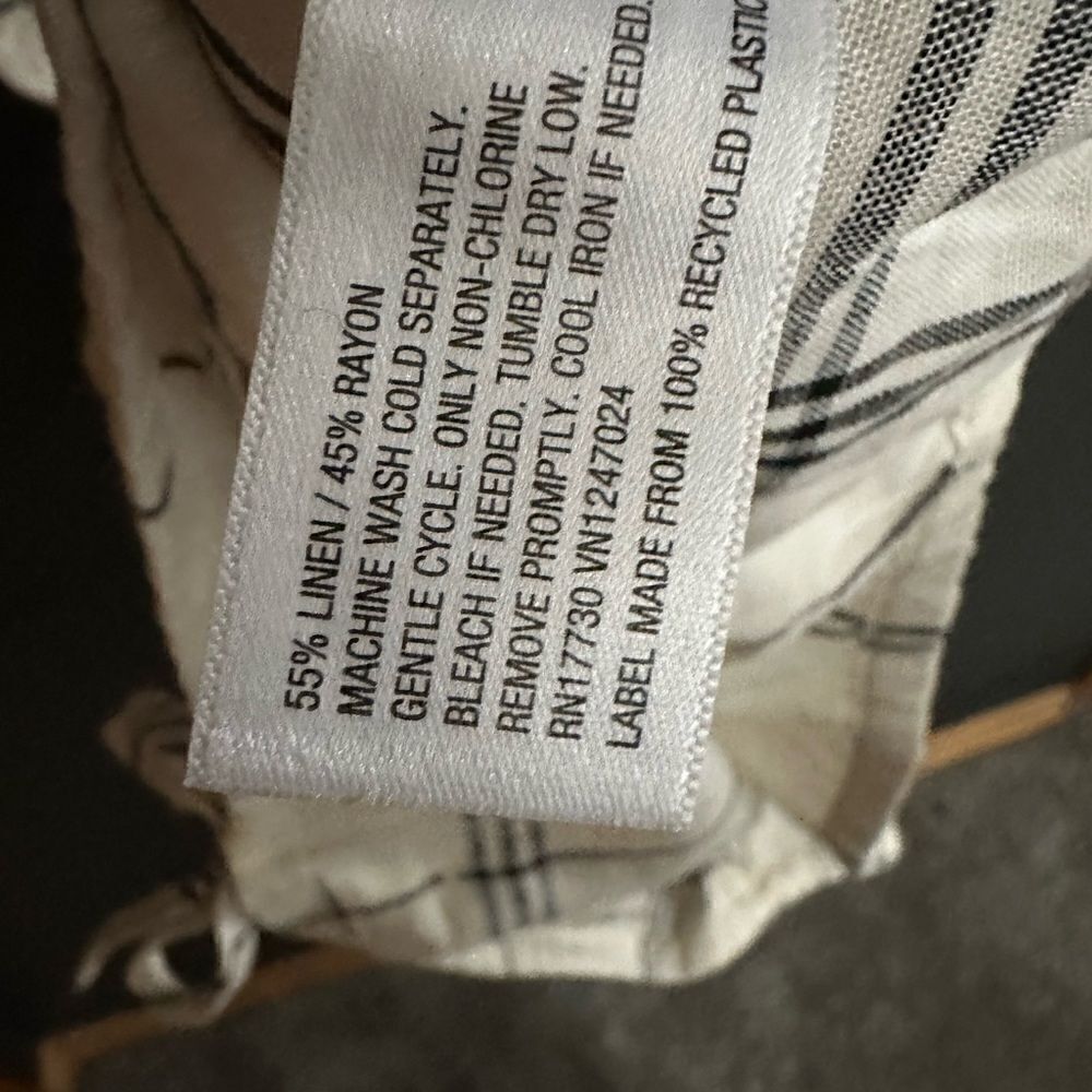 A New Day Womens Linen Blend Tie-Front Faux-Button Tank Top Cream Size XL NWT - Picture 8 of 11